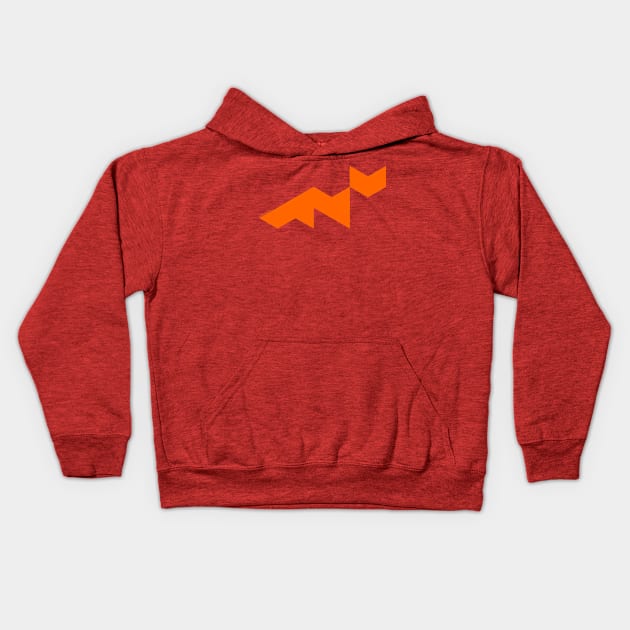 Triangle Fox Kids Hoodie by tuditees